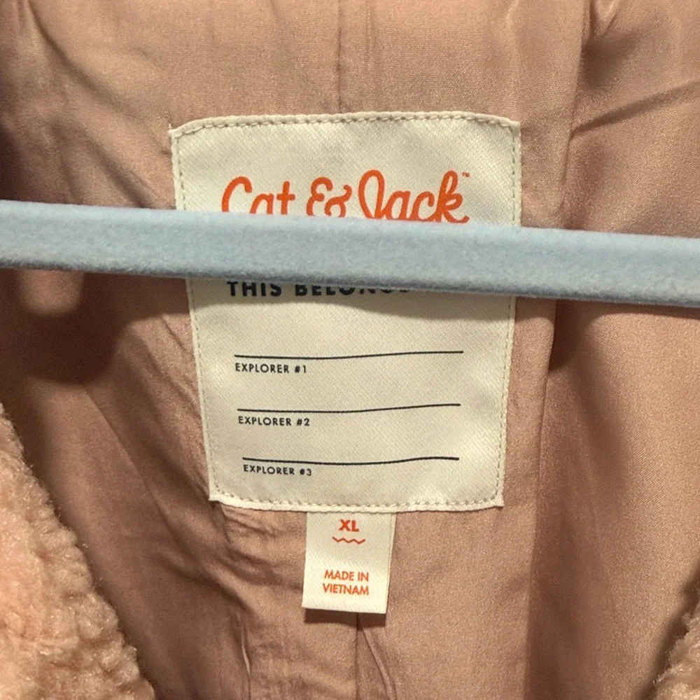 Cat & Jack Blush Pink Sherpa Jacket - Picture 2 of 3